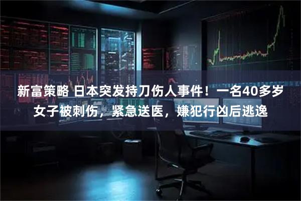 新富策略 日本突发持刀伤人事件！一名40多岁女子被刺伤，紧急送医，嫌犯行凶后逃逸
